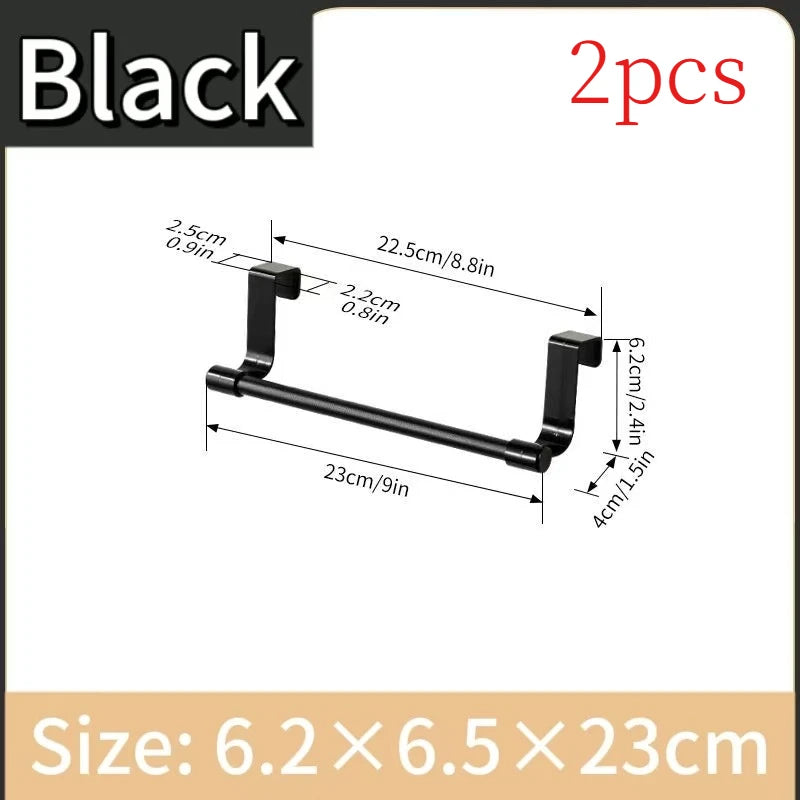 1/2pcs Wall Mounted Kitchen Cabinet Towel Rack-A Space Saving Cloth Rack Suitable for Homes and Bathrooms,No Drilling Required