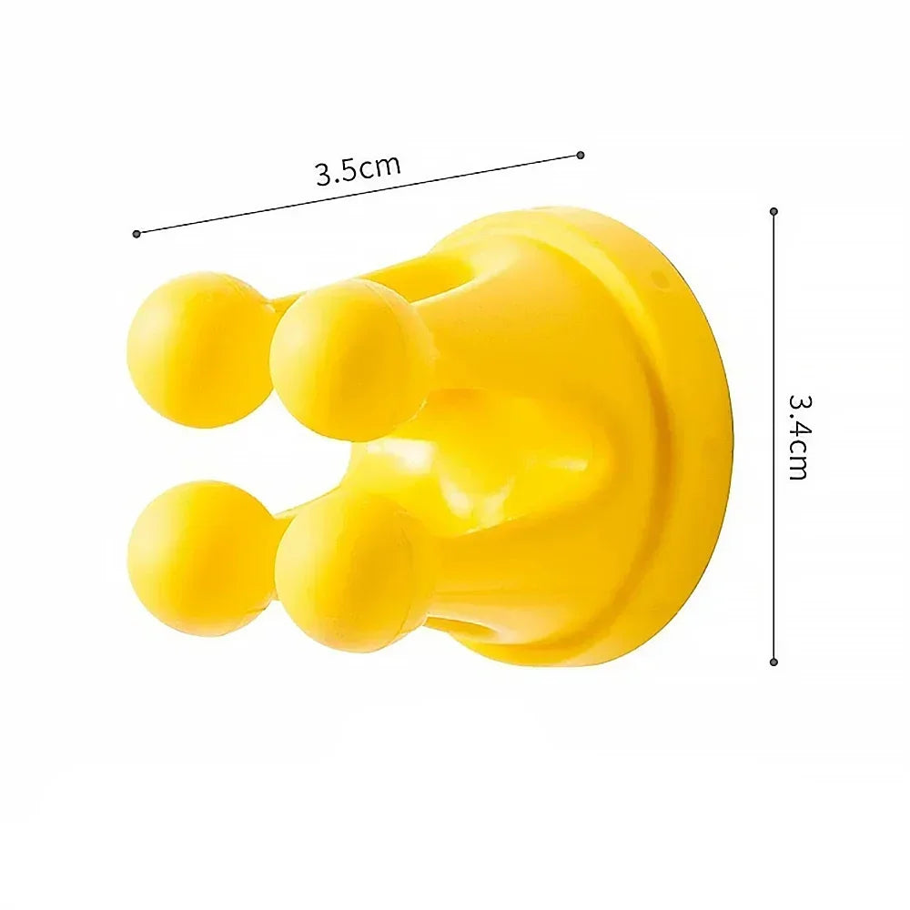Silicone Toothbrush Holder Waterproof Self-Adhesive Wall Mounted Bathroom Kitchen Storage Organizer Adhesive Hooks No Drilling