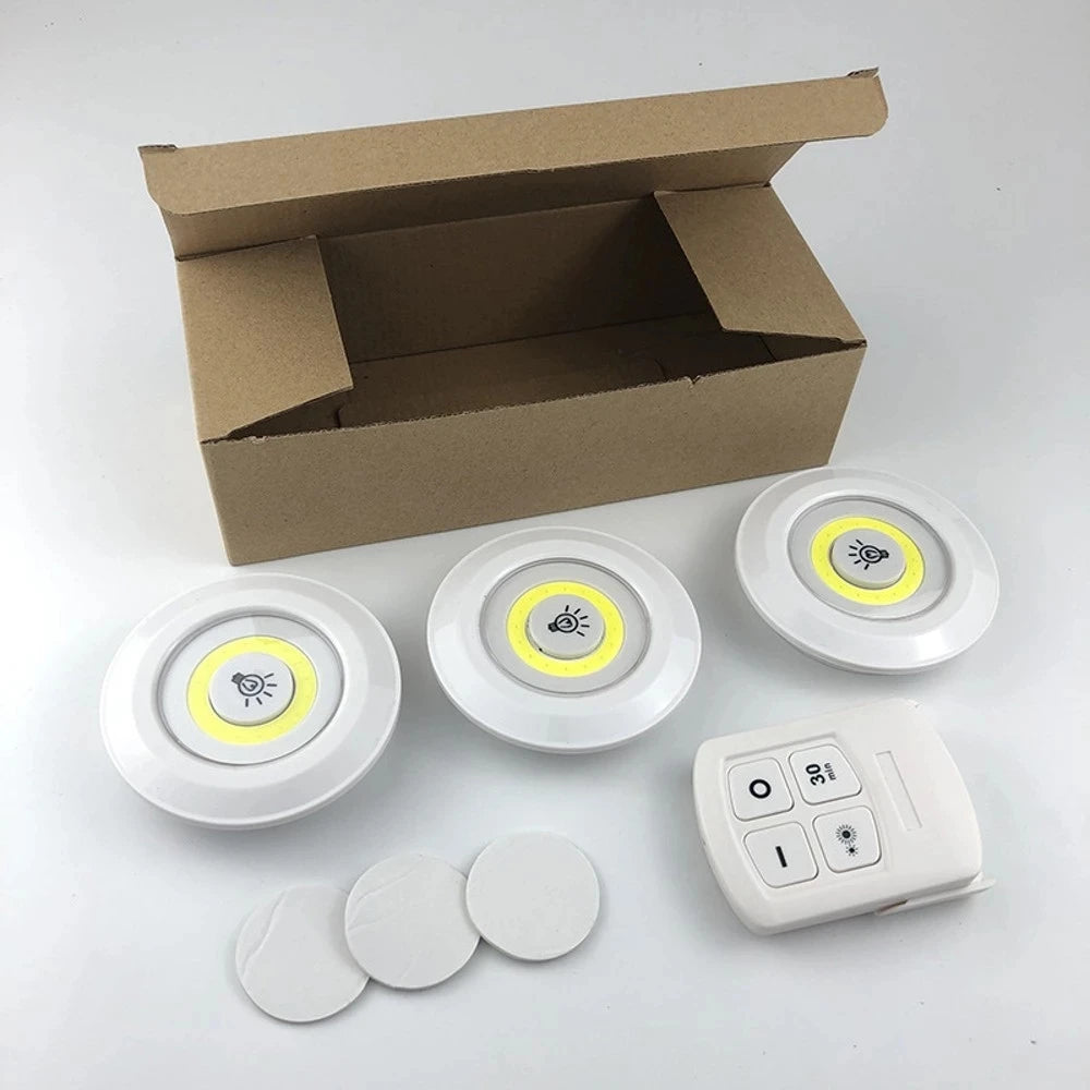 Dimmable LED Under Cabinet Light with Remote Control Battery Operated LED Closets Lights Wardrobe Bathroom lighting White/Warm