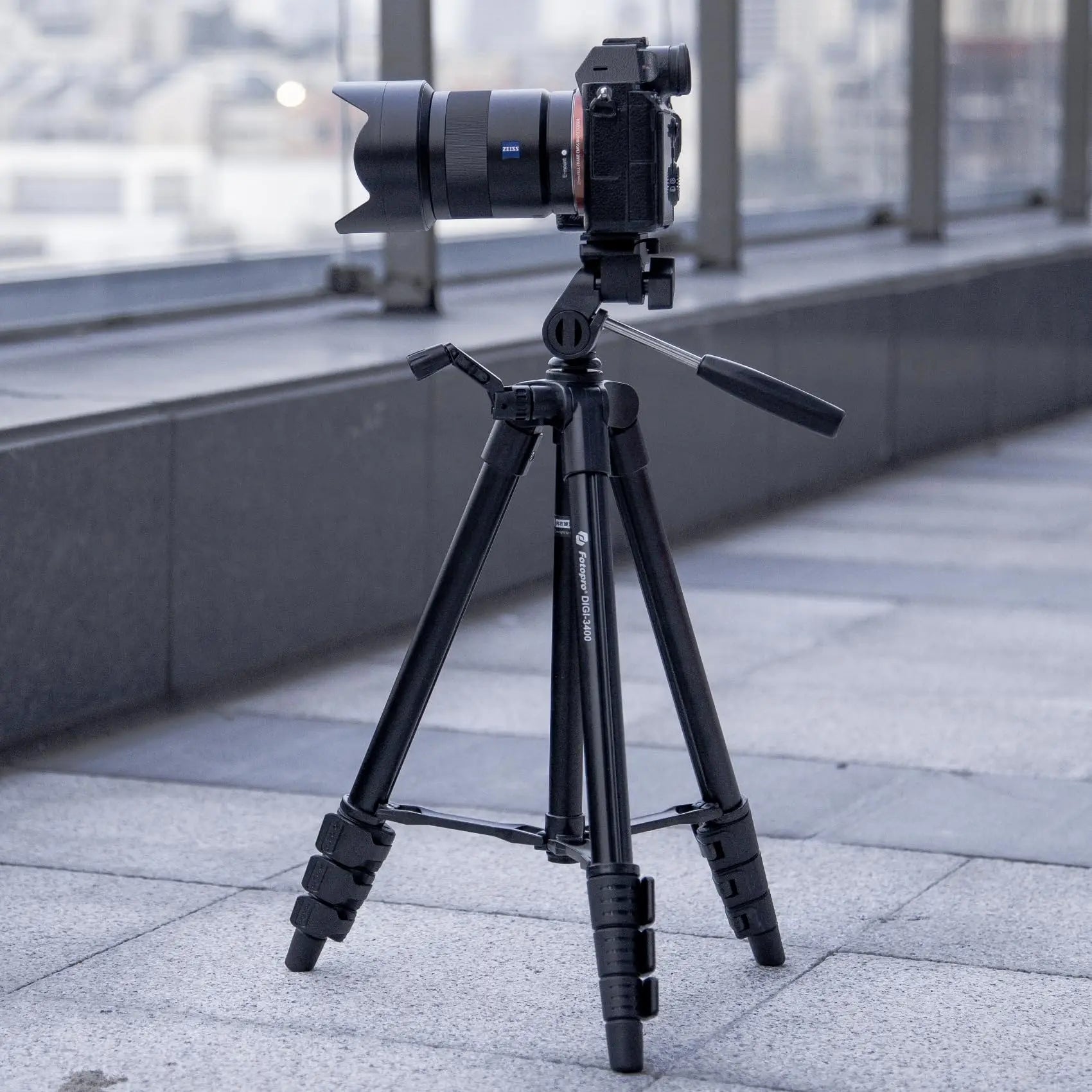 Fotopro 127CM Camera Tripod Ultra Lightweight Compact Travel Tripod with Quick Realease Plate Panoramic Video Head Tripod Bag