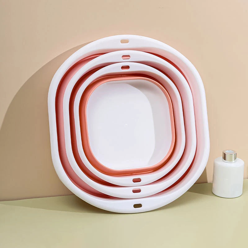 Plastic Folding Basins Portable Wash Basins Folding Laundry Tub Adult Baby Bath Basin Bathroom Kitchen Accessories Wash Basin