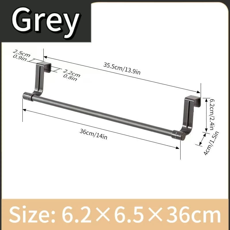 1/2pcs Wall Mounted Kitchen Cabinet Towel Rack-A Space Saving Cloth Rack Suitable for Homes and Bathrooms,No Drilling Required