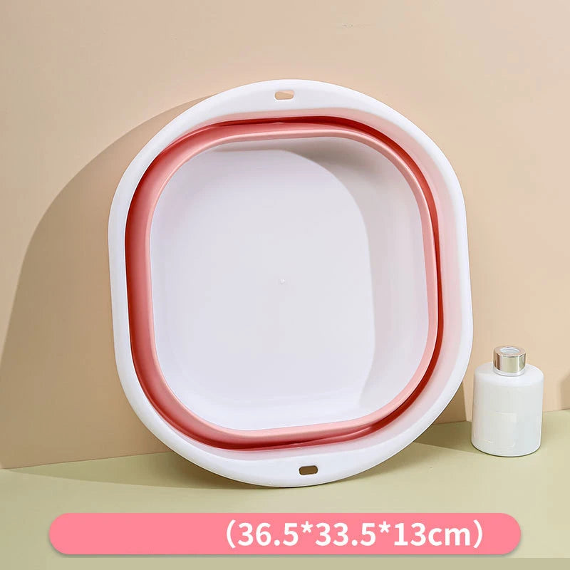 Plastic Folding Basins Portable Wash Basins Folding Laundry Tub Adult Baby Bath Basin Bathroom Kitchen Accessories Wash Basin