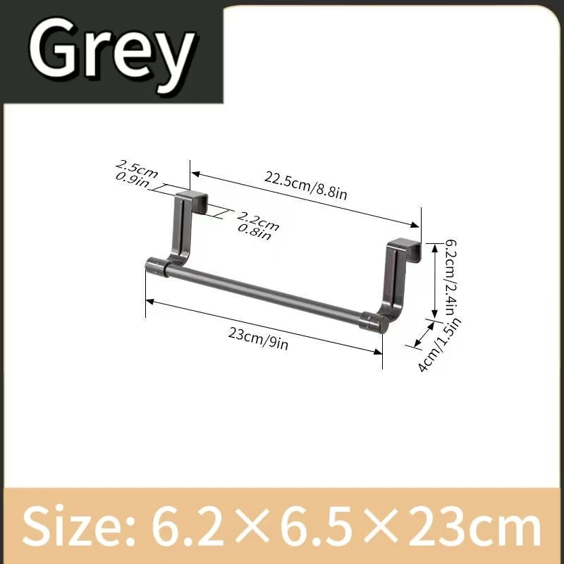1/2pcs Wall Mounted Kitchen Cabinet Towel Rack-A Space Saving Cloth Rack Suitable for Homes and Bathrooms,No Drilling Required