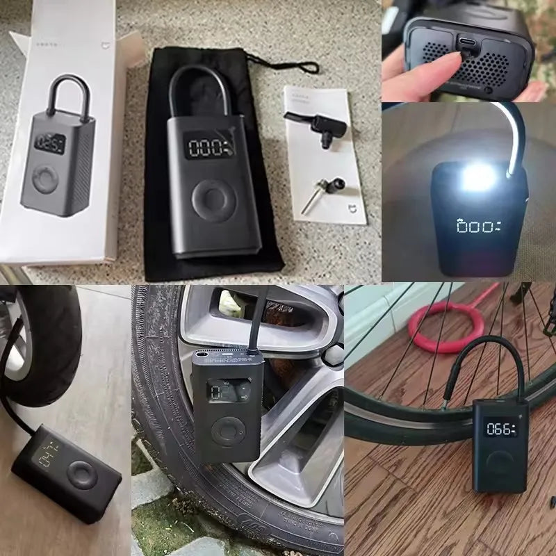 Xiaomi Air Pump 2/2D/2Pro Mijia Electric Air Compressor Led Multitool Pump For Bike Car Type-C Inflator 12V Mi Inflatable