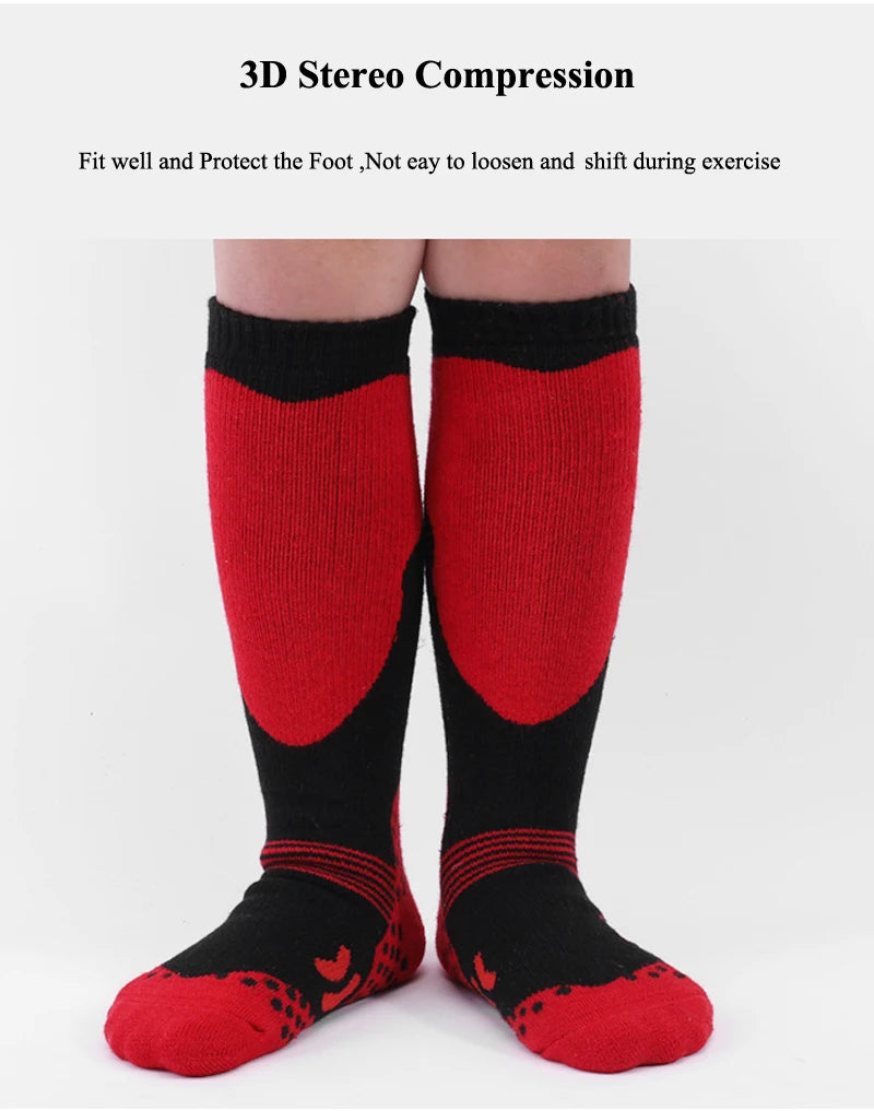 New Thermal Kids Ski Socks Cotton Thicker Warm Outdoor Sport Socks Snow Cycling Skiing Sock Children Thermosocks Girls Boys Gift