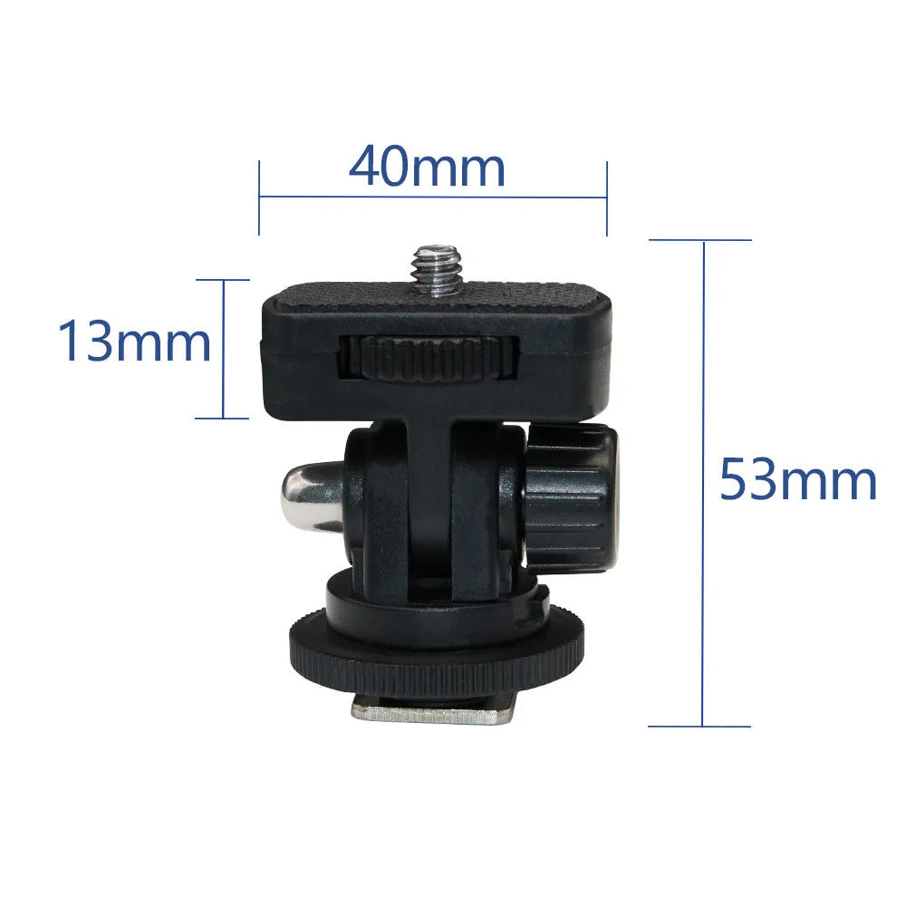 1 PCS Photography DSLR Accessories 1/4 Inch Screw Angle Adjustable Flash Tools Ball Head Hot Shoe Mount Photo Studio