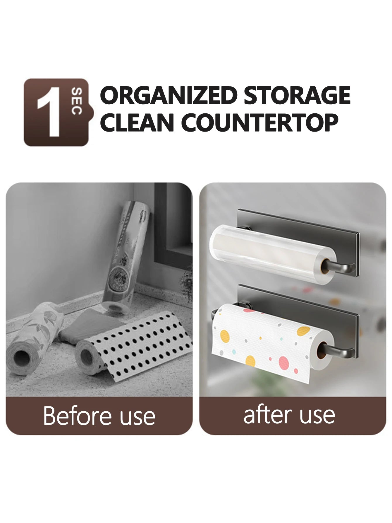 Magnetic tissue holder for kitchen refrigerator, kitchen tissue holder, non drilling paper roll holder, kitchen towel holder