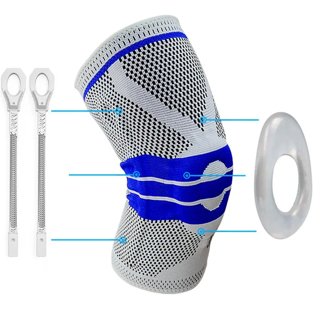 Knee Brace Silicone Sleeve Knee Pads Arthritis Knee Protector For Joints Support Meniscus Compression Protection Sport