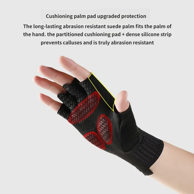 Summer Breathable Half Finger Cycling Gloves Ultralight Road Bike Gloves Anti-Slip Silicone Pad Cooling Sport Gear