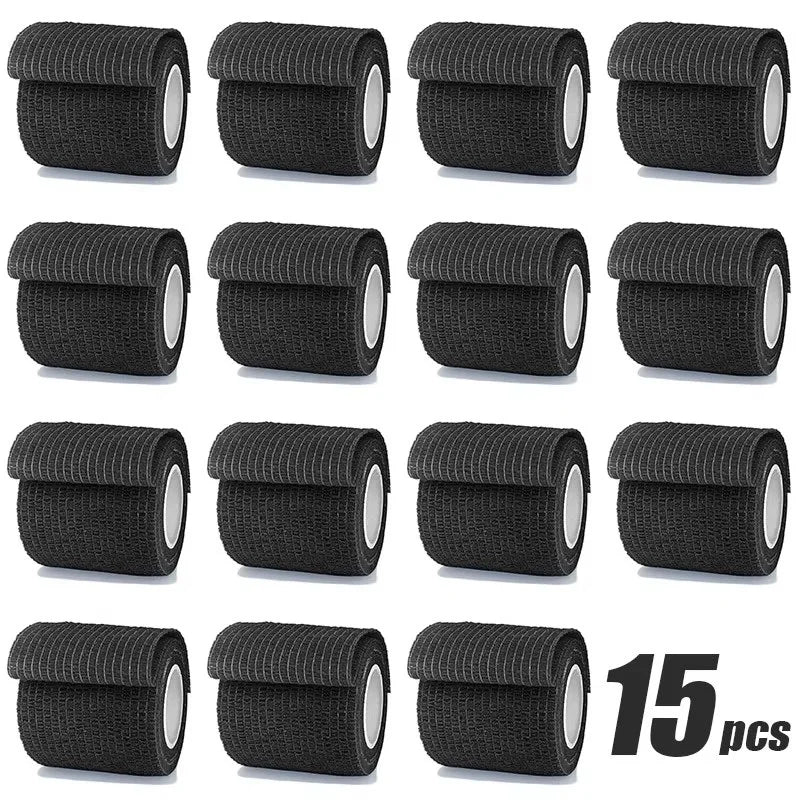 1/15Pcs 4.8m Black Sport Self Adhesive Elastic Bandage Wrap Tape Elastoplast For Knee Support Pads Finger Ankle Palm