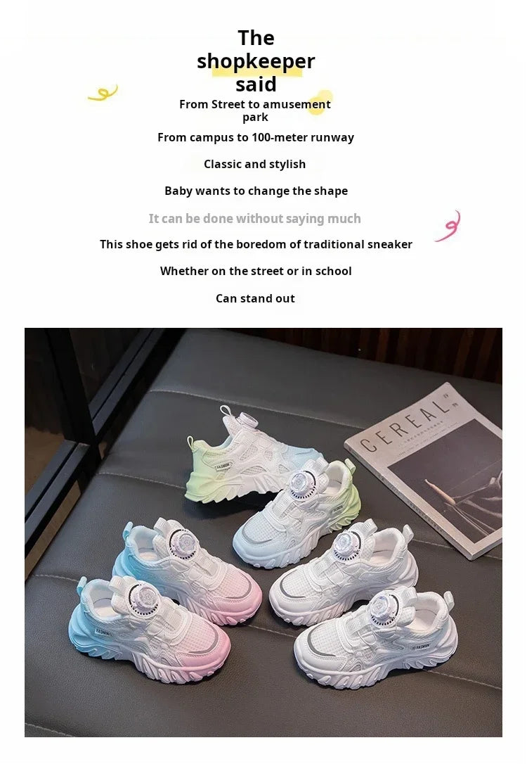 Children Sneakers Unisex Dad's Shoes Baby Boy Trainers Girls Shoes Clunky Sports Tennis Casual Flats Child Infant Footwear
