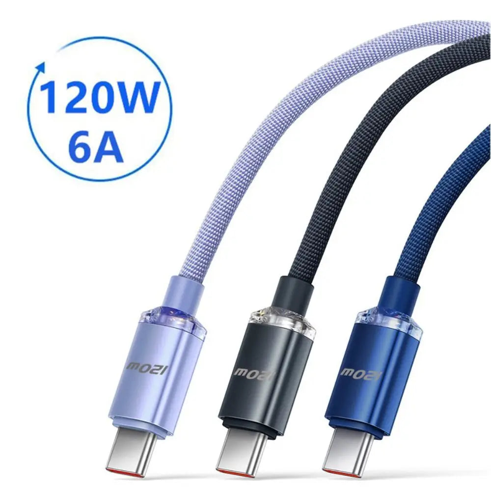 2024 USB 3.0 6A Quick Charge Cable High Speed 25cm/1m/1.5m/2m 120W Fast Charging Cable Transmmsion Type C Charging Cable