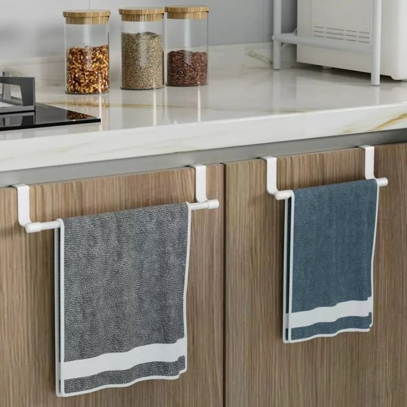 1/2pcs Wall Mounted Kitchen Cabinet Towel Rack-A Space Saving Cloth Rack Suitable for Homes and Bathrooms,No Drilling Required