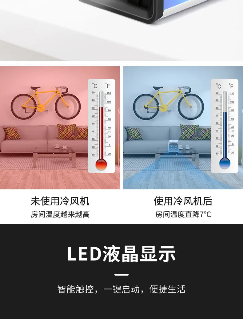 Superior New USB Mini Air Conditioning Fan Cooler Home Desktop Refrigeration Small Air Conditioning Mobile Humidification Coolin