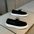 Men's Loafers Slip on Casual Shoes Retro Suede Leather Flat Shoes Fashion Platform Men Driving Shoes Luxury Brand New Dress Shoe