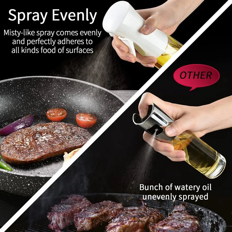 200/300/500ml Oil Spray for Kitchen Oil Nebulizer Dispenser Spray Oil Sprayer Airfryer BBQ Camping Olive OilDiffuser Cooking