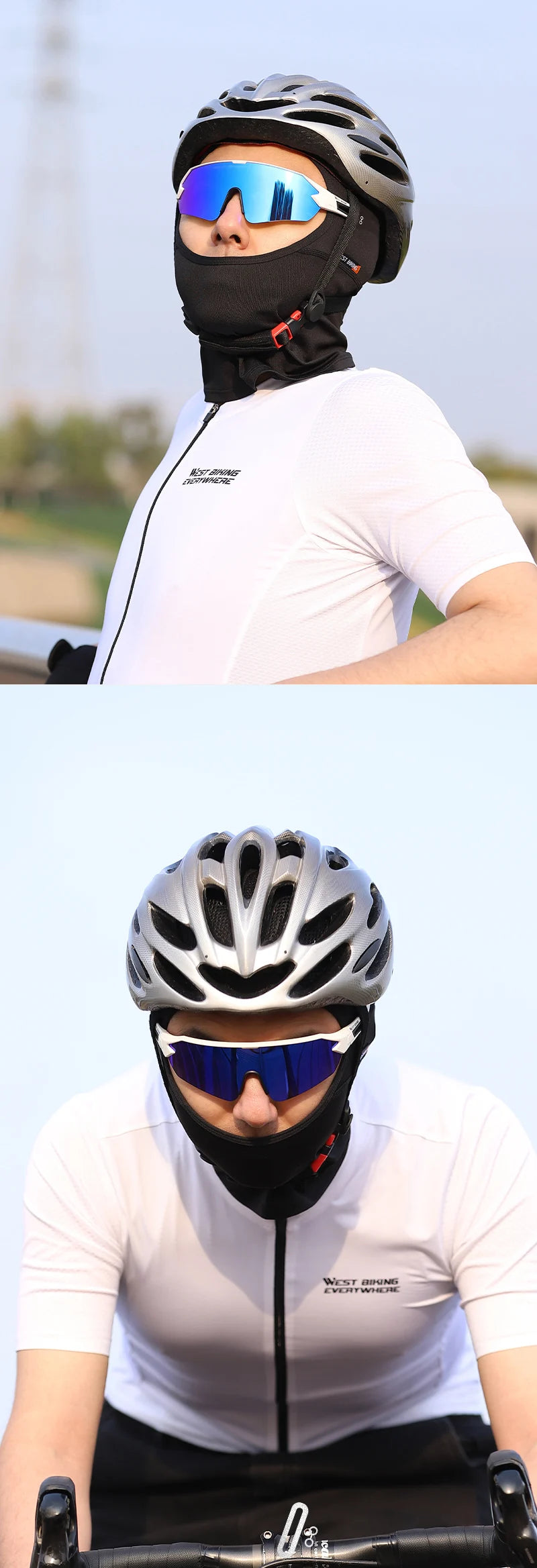 WEST BIKING Summer Motorcycle Bike Moisture-Wicking Balaclava UV Protection Breathable Running Fishing Caps Cooling Sport Gear