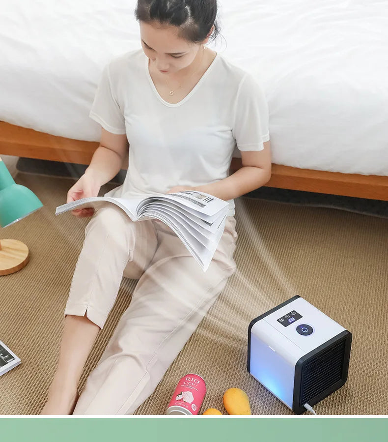 Superior New USB Mini Air Conditioning Fan Cooler Home Desktop Refrigeration Small Air Conditioning Mobile Humidification Coolin