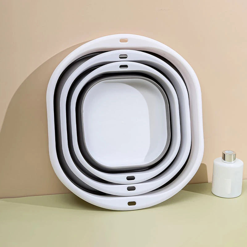 Plastic Folding Basins Portable Wash Basins Folding Laundry Tub Adult Baby Bath Basin Bathroom Kitchen Accessories Wash Basin