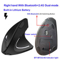 Left Right Hand Mouse Vertical Ergonomic 2.4G Wireless with Right Bluetooth Double Mode Mouse Computer PC Mice Gaming Mouse