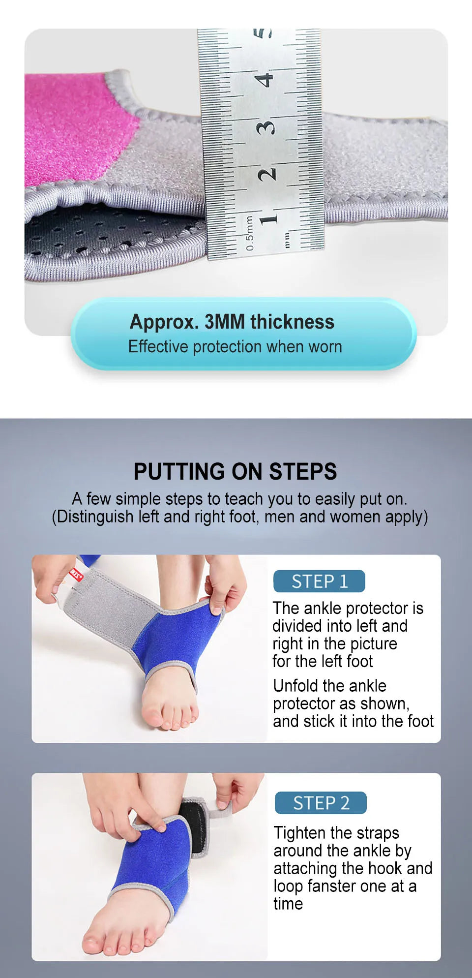 AOLIKES 1 Pair Kids Ankle Strap For Cycling Running Gym Children Sport Ankle Brace Support Guard Protector Boy Girl tobillera