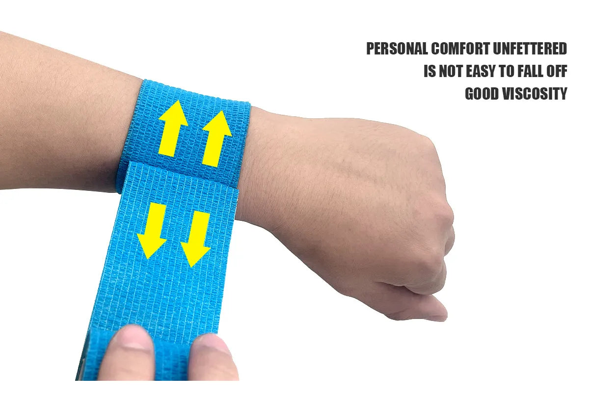 5 Colors Self-adhesive Elastic Bandage Elastoplast First Aid Sport Bandage Tape Multi-size For Knee Finger Ankle Palm Shoulder