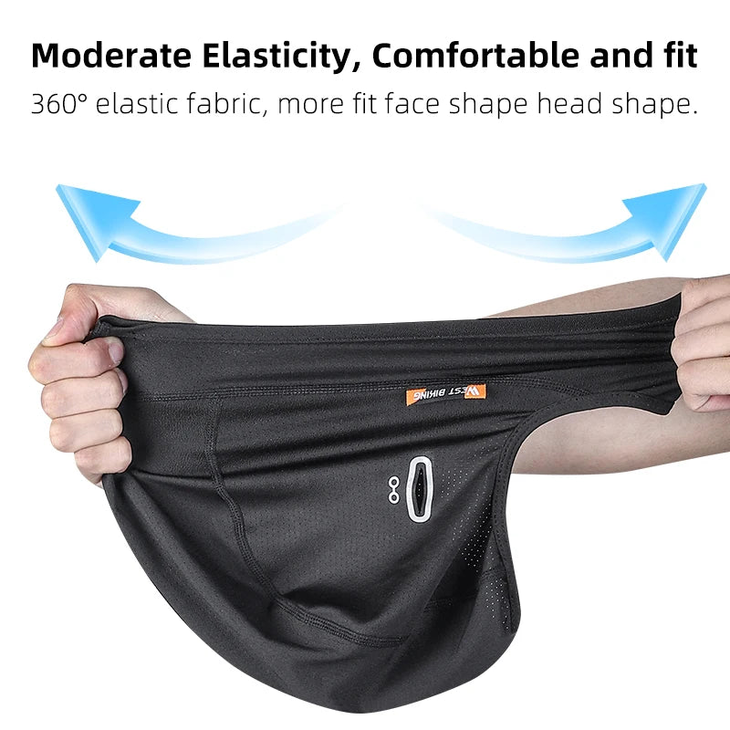 WEST BIKING Summer Motorcycle Bike Moisture-Wicking Balaclava UV Protection Breathable Running Fishing Caps Cooling Sport Gear