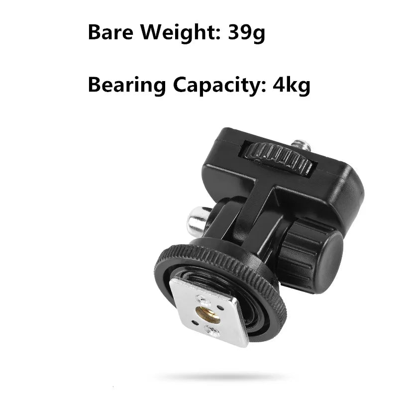1 PCS Photography DSLR Accessories 1/4 Inch Screw Angle Adjustable Flash Tools Ball Head Hot Shoe Mount Photo Studio