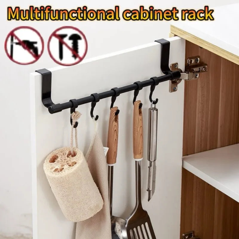 1/2pcs Wall Mounted Kitchen Cabinet Towel Rack-A Space Saving Cloth Rack Suitable for Homes and Bathrooms,No Drilling Required