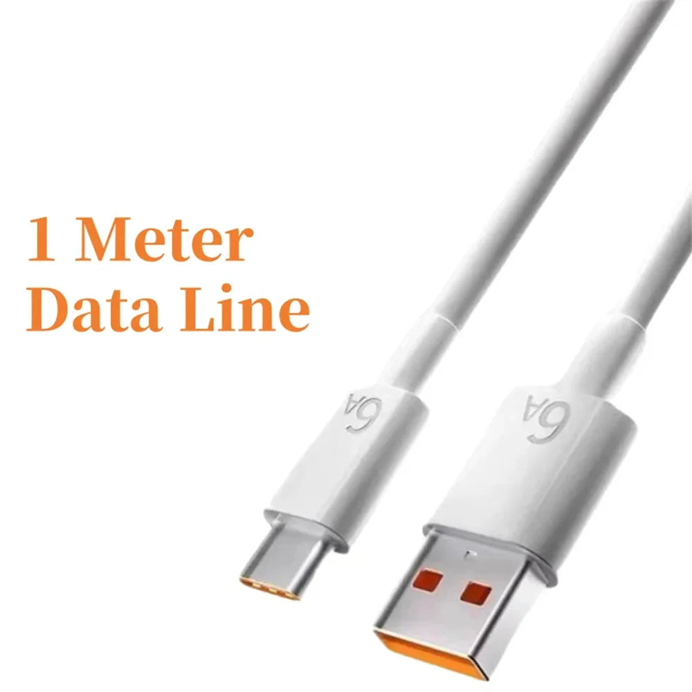 90W USB Charger Turbo Fast Charge 6A Type C Cable for Phone Adapter for Xiaomi 15 14 13 12 11 10 Ultra Redmi Note 12T 13 Pro