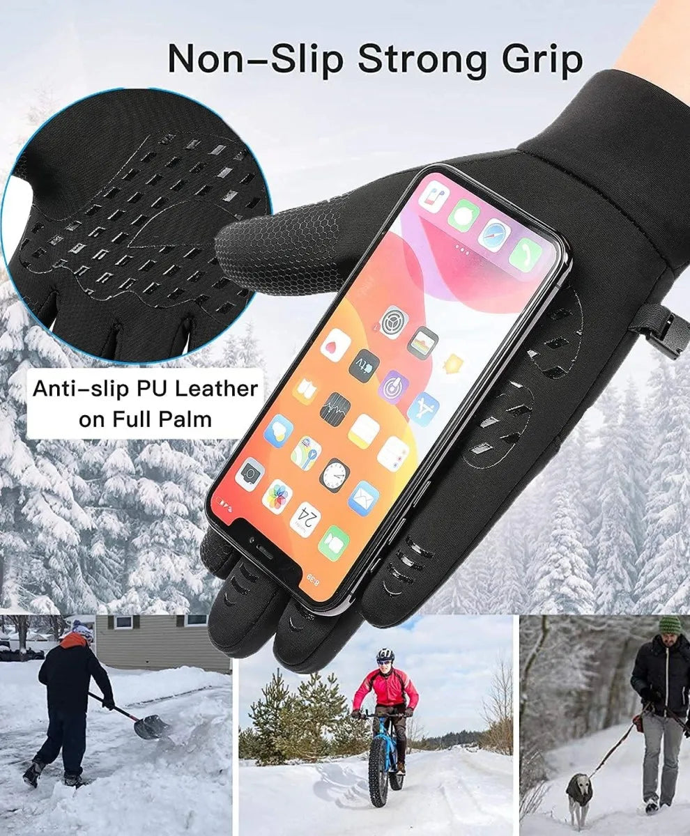 Winter Gloves Waterproof Thermal Sport Glove for Men Women for Running Cycling Driving Ski Hiking Warm Glove for Work