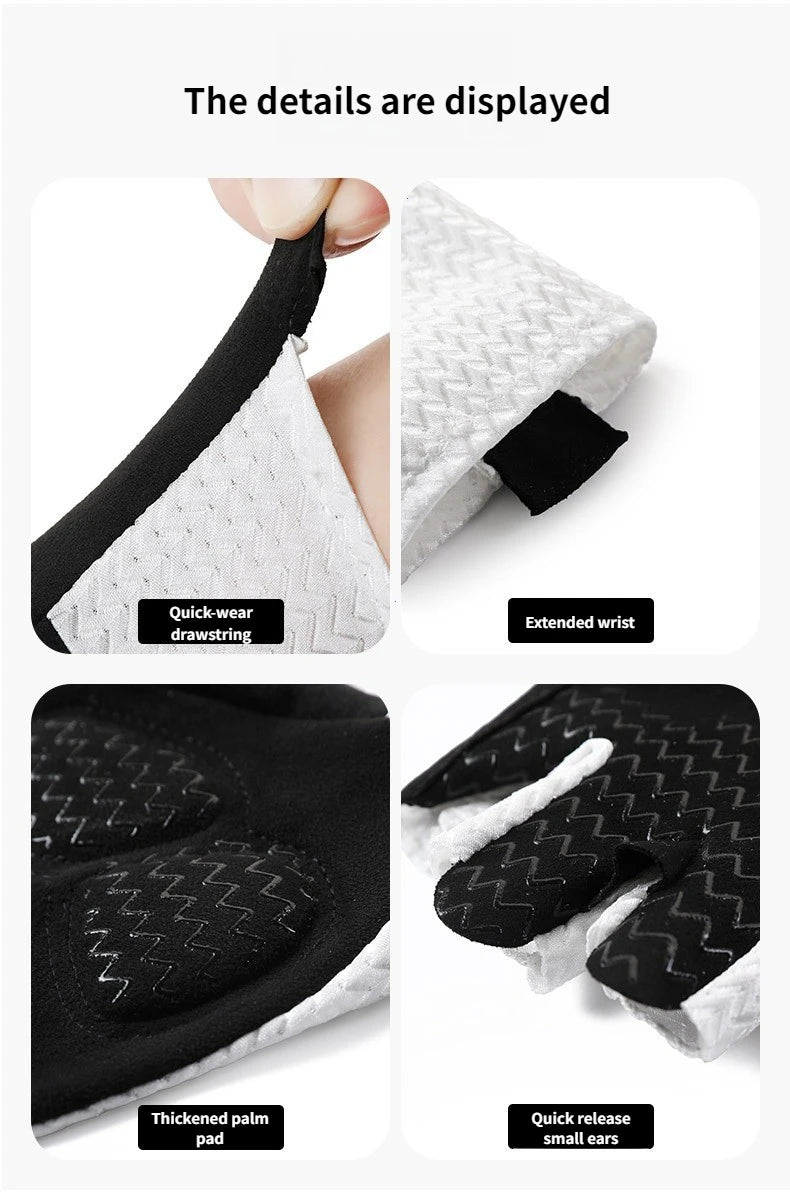 Summer Breathable Half Finger Cycling Gloves Ultralight Road Bike Gloves Anti-Slip Silicone Pad Cooling Sport Gear