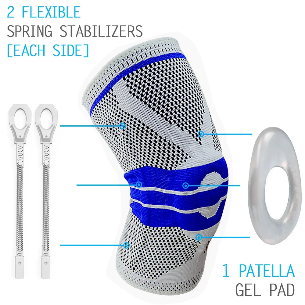 Knee Brace Silicone Sleeve Knee Pads Arthritis Knee Protector For Joints Support Meniscus Compression Protection Sport