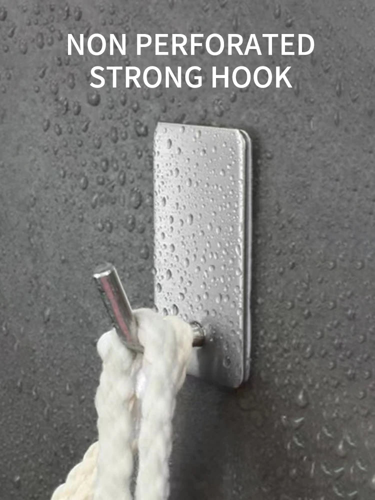 4/8pcs stainless steel small hooks, no drilling, wall mounted, kitchen, bathroom, office key hooks wall hook adhesive wall hooks