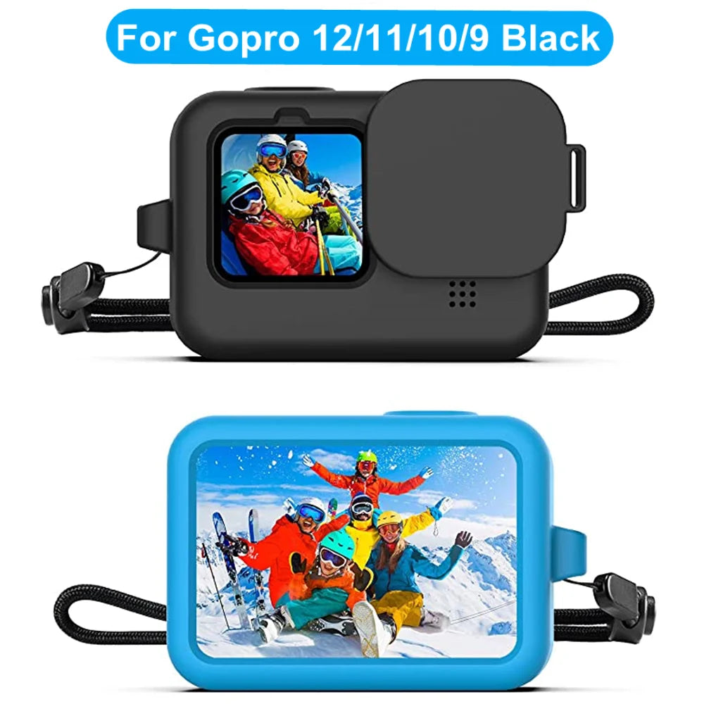 for Gopro Hero 11 10 9 Black Soft Silicone Case for Go pro Hero 12 Silicone Protective Full Cover Shell Camera Accessorie