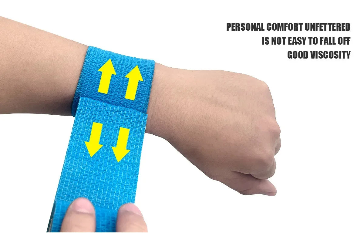 1/15Pcs 4.8m Black Sport Self Adhesive Elastic Bandage Wrap Tape Elastoplast For Knee Support Pads Finger Ankle Palm
