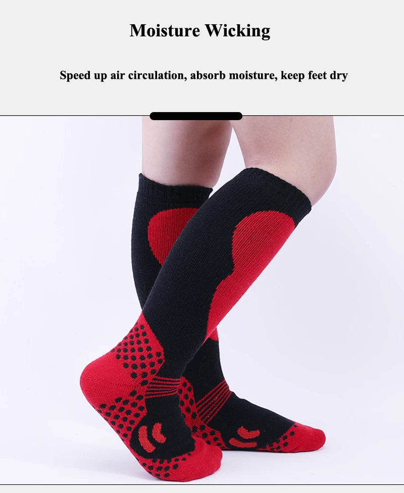 New Thermal Kids Ski Socks Cotton Thicker Warm Outdoor Sport Socks Snow Cycling Skiing Sock Children Thermosocks Girls Boys Gift
