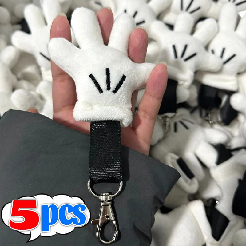 Plush Hand Pendant Cute Keychain Cartoon Mouse Small Backpack  Anime Fashion Car Keys Hangings Couple Wearing Jewelry Gifts
