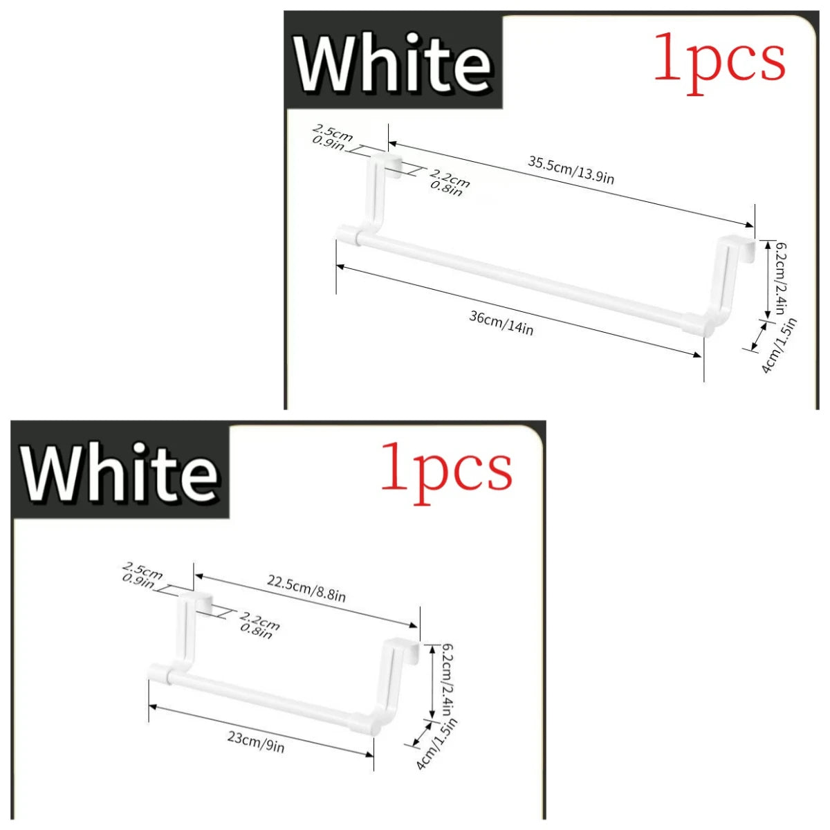 1/2pcs Wall Mounted Kitchen Cabinet Towel Rack-A Space Saving Cloth Rack Suitable for Homes and Bathrooms,No Drilling Required