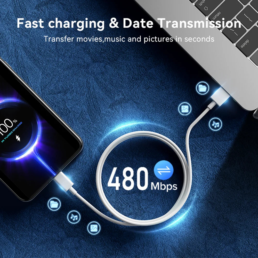 67W EU US Ultra Fast Charger For Xiaomi 11 12 13T 14T 15 Redmi Note 11T 12T 13 14 Pro POCO Type C USB Turbo Rapid Charging Cable