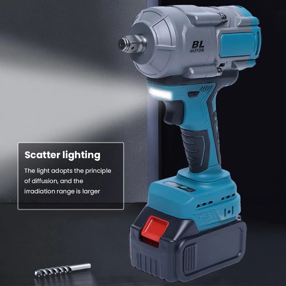 3000N.m 1/2" Cordless Electric Impact Wrench Variable Speed Brushless Electric Wrench Power Tool For Makita 18-21V Battery