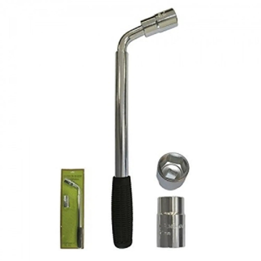 Extendable Telescopic Car Wheel Wrench with 17Mm-19Mm and 21Mm-23Mm Reversible Sockets